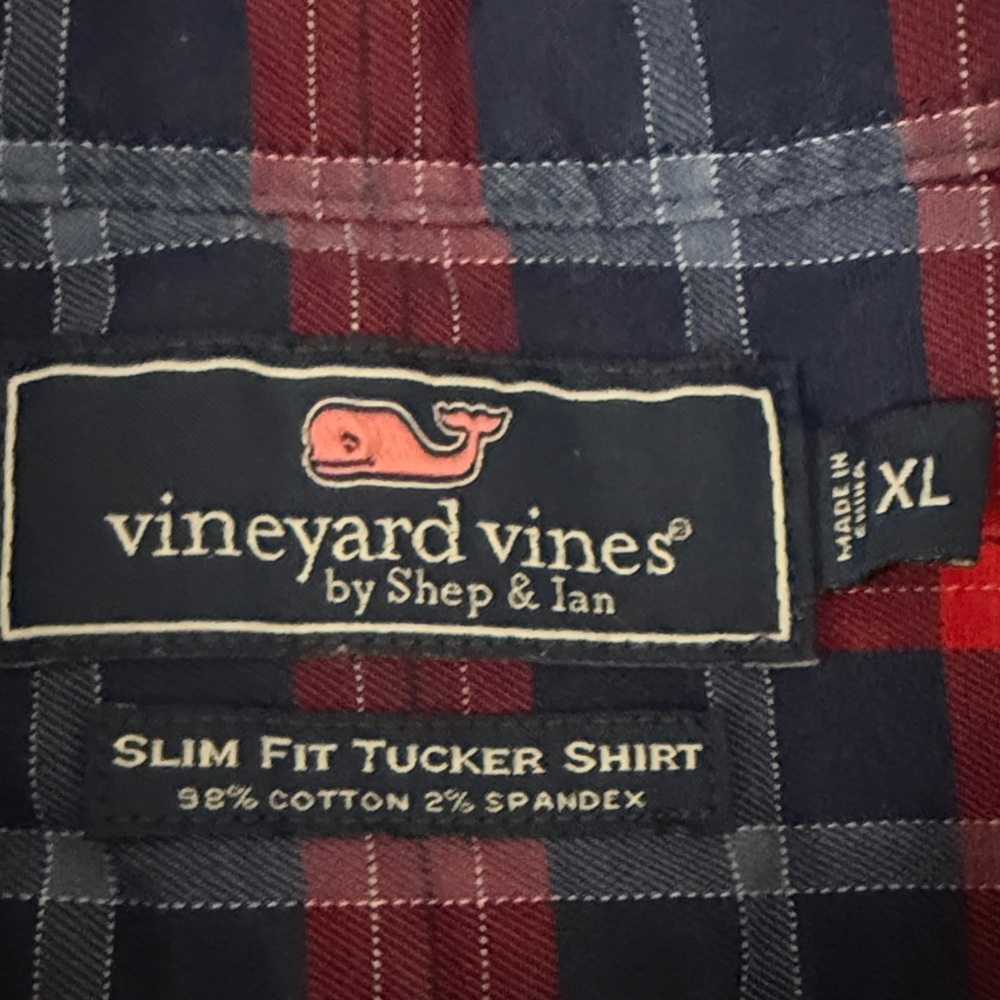 Vineyard Vines PACIFIC AVENUE TUCKER SLIM FIT SPORT SHIRT IN CALYPSO RED Size XL - Picture 6 of 13